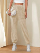 Elsie - Pantalon de survêtement en polaire taille haute pour femme