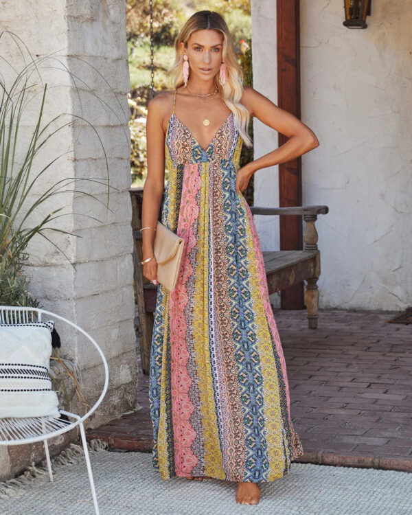 Belva - Robe longue élégante avec col en V – Image 2