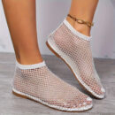 Cleo - Chaussures plates avec décoration en strass pour femmes