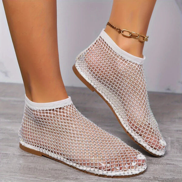 Cleo - Chaussures plates avec décoration en strass pour femmes – Image 3