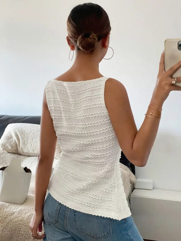 Carsie - Chemisier boutonné sans manches élégant pour femme – Image 5