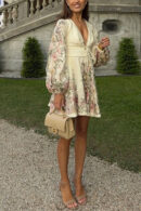Adrienne - Mini-robe trapèze à motif floral