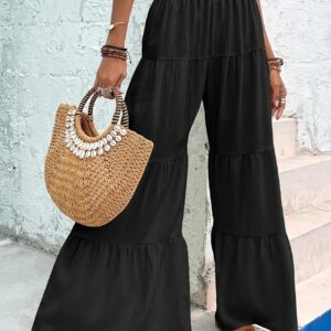 Ardella - Pantalon large à ourlet volant pour femmes