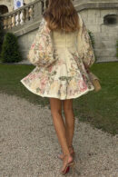 Adrienne - Mini-robe trapèze à motif floral