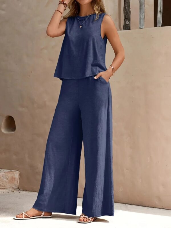 Hope - Ensemble composé d'un haut sans manches et d'un pantalon à jambes larges – Image 4