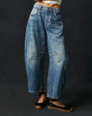 Adeline - Jeans Barrel à taille moyenne pour femmes