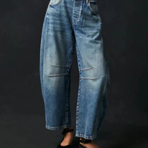 Adeline - Jeans Barrel à taille moyenne pour femmes