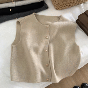 Annabeth – Gilet sans manches tricoté