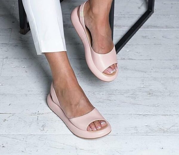 Celeste - Sandales à talons bas en forme de bouche de poisson pour femmes
