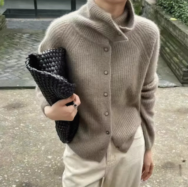 Heike – Pull col roulé en laine et cachemire