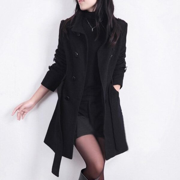 Alana - Manteau à la mode avec double rangée de boutons – Image 6