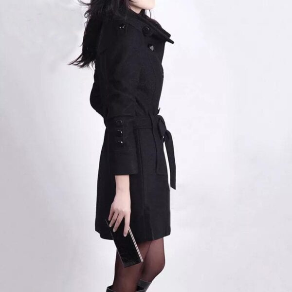 Alana - Manteau à la mode avec double rangée de boutons – Image 3