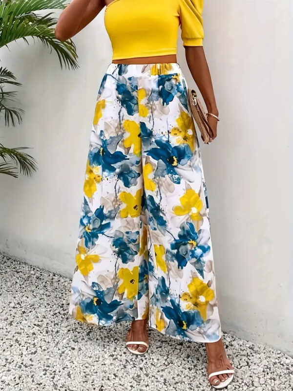 Clarice - Pantalon large à motif floral pour femme – Image 2