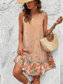 Barbara - Robe sans manches à imprimé floral pour femme