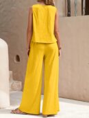 Hope - Ensemble composé d'un haut sans manches et d'un pantalon à jambes larges