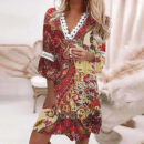 Frances -  Robes à col en V avec motifs floraux