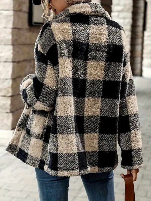 Debra - Manteau à revers et à carreaux – Image 4