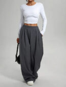 Esther - Pantalon large taille haute pour femme