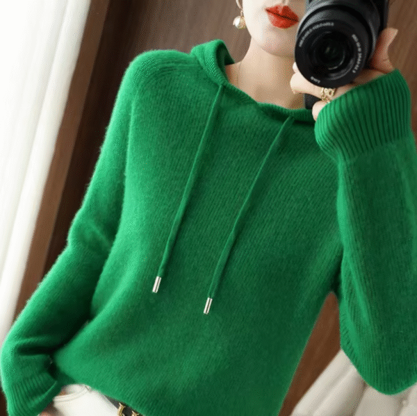 Cenna – Sweat à capuche en cachemire tricoté