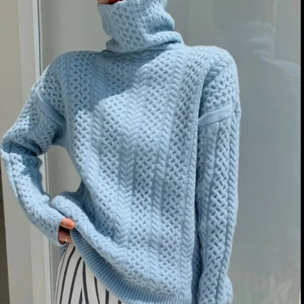 Pull col Roulé Couture Cachemire Lucia – Image 2