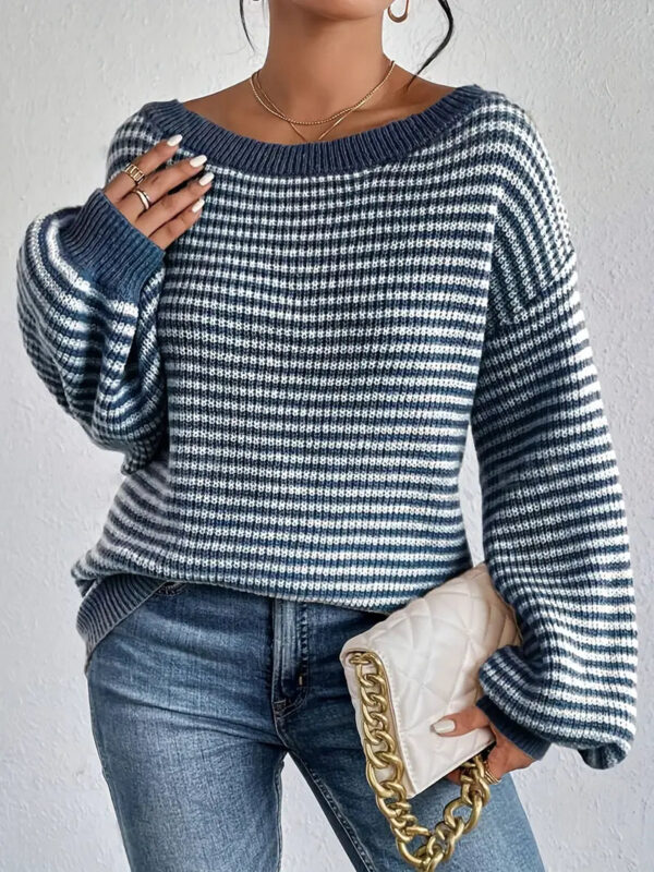 Athena - Pull tricoté à épaules tombantes – Image 2