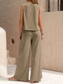 Hope - Ensemble composé d'un haut sans manches et d'un pantalon à jambes larges