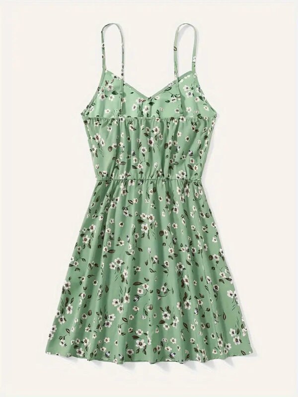 Ardelia - Robe à bretelles spaghetti et col en V à imprimé floral pour femme – Image 2
