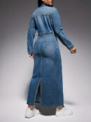 Lydia - Robe élégante à manches longues en jean pour femme