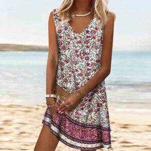 Heidi - Robe de plage fleurie décontractée