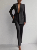 Mariza – Ensemble blazer et pantalon plissé