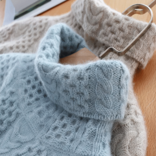 Pull col Roulé Couture Cachemire Lucia – Image 3
