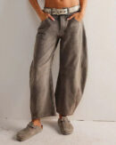Adeline - Jeans Barrel à taille moyenne pour femmes