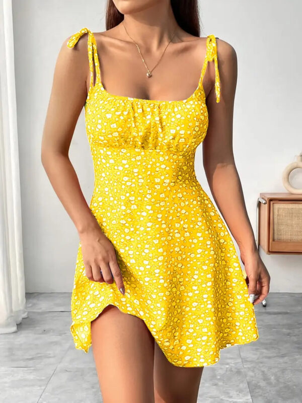 Edwina - Robe sans manches à imprimé floral