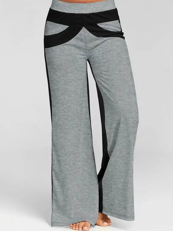 Damaris - Pantalon large avec motif à blocs de couleurs – Image 2