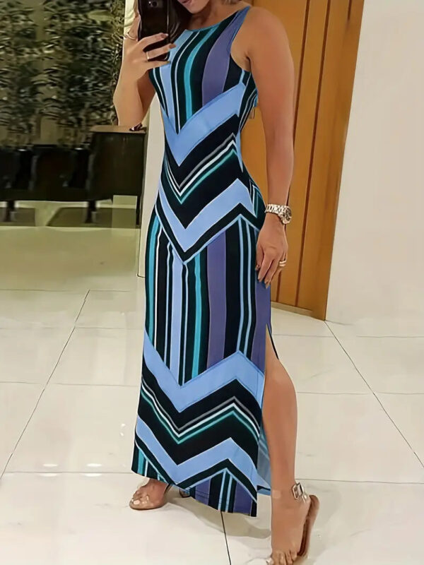 Janet - Robe longue sans manches avec fente latérale – Image 2