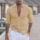 Dino - Chemise en Lin pour Homme avec Col Revers