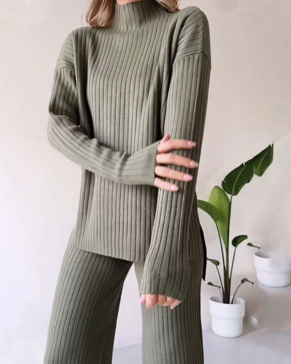 Ensemble Deux pièces Décontracté avec Fente élégante et Mignonne – Image 5