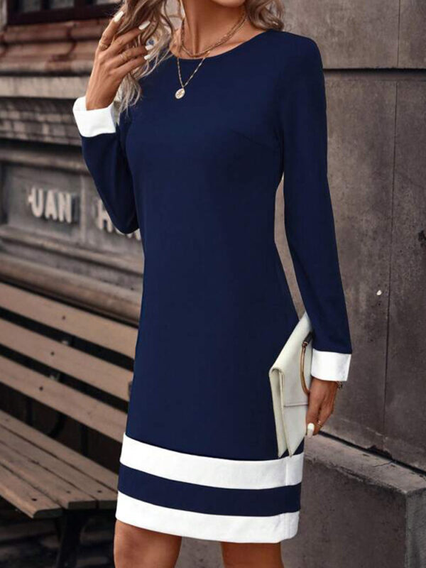 Emily - Robe tricotée à la mode à manches longues pour femme – Image 2