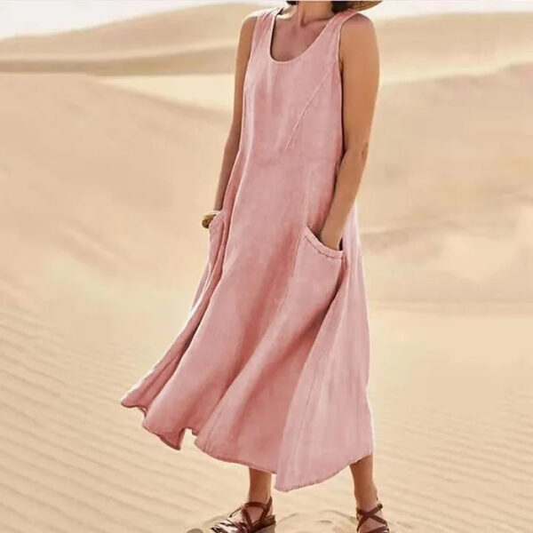 Dena - Robe en lin élégante et confortable pour femmes – Image 4