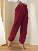Elsie - Pantalon de survêtement en polaire taille haute pour femme
