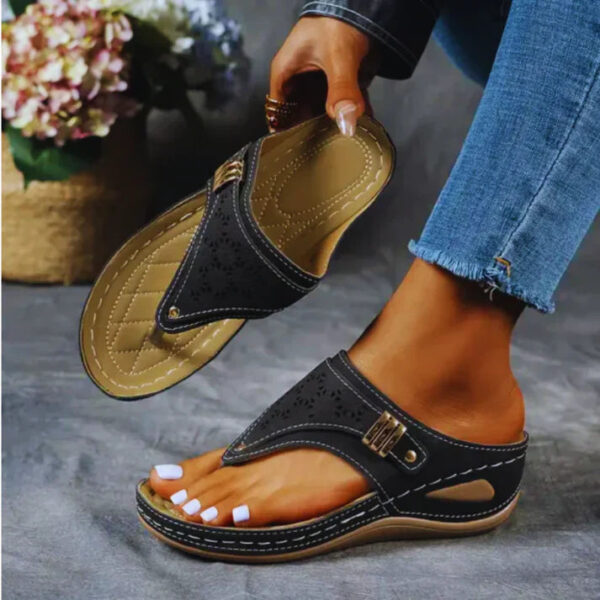 Donna - Sandales compensées orthopédiques confortables – Image 4