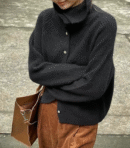Heike – Pull col roulé en laine et cachemire