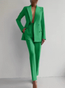 Mariza – Ensemble blazer et pantalon plissé