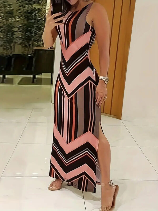 Janet - Robe longue sans manches avec fente latérale – Image 4
