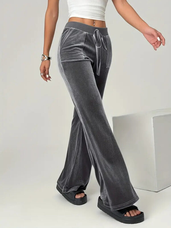 Gladys - Pantalon évasé en velours élégant