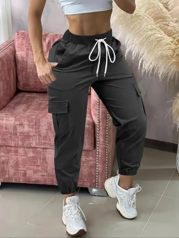 Emilia - Pantalon cargo pour femme avec cordon de serrage – Image 2