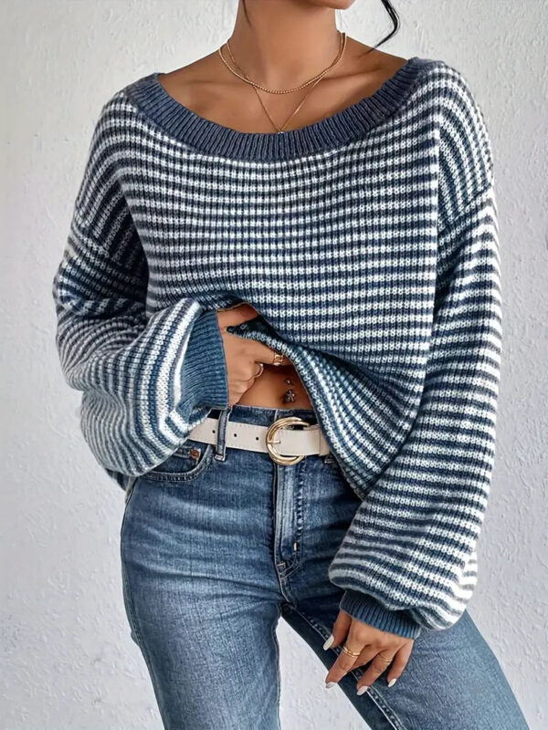 Athena - Pull tricoté à épaules tombantes – Image 5
