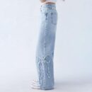 Frances - Pantalon baggy avec nœud brodé