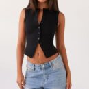 Hildy - Haut boutonné sans manches pour femmes