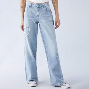 Frances - Pantalon baggy avec nœud brodé